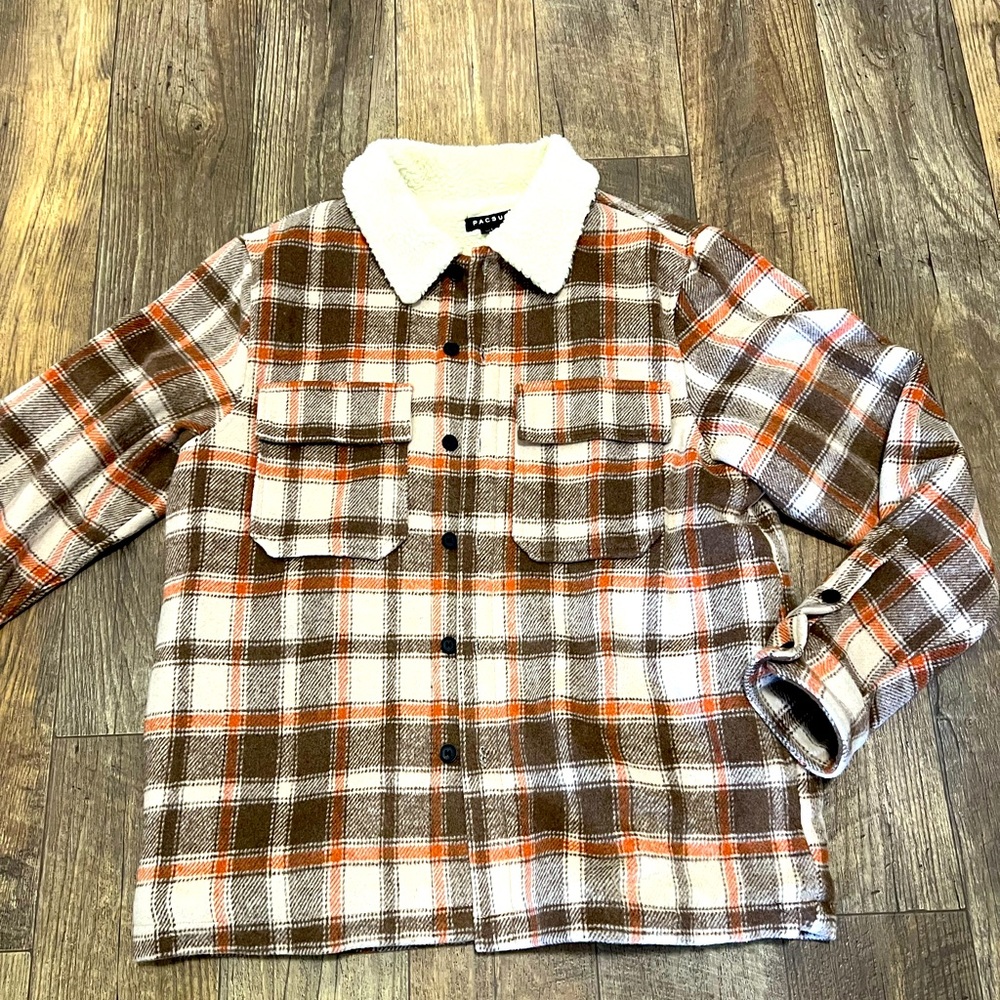 PacSun Sherpa lined shirt jacket
